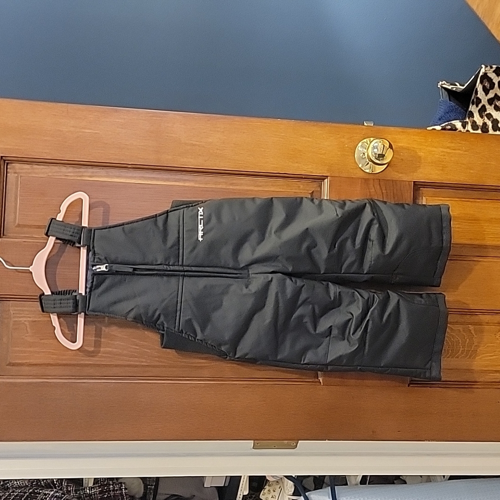 Childrens snow Bibs, zip up winter pants overalls